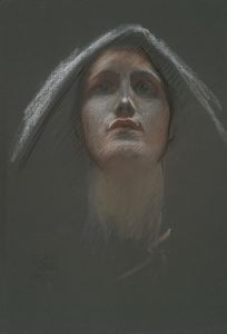 Study for figure of Religion rondel in the rotunda of the state capitol building in Harrisburg, Pennsylvania, 1902-1911