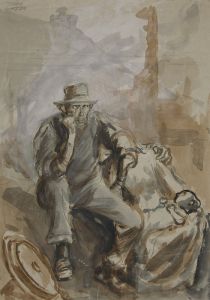 Study for ‘The Frenzy, and what came of it’ – [comment on riots and strikes in Pittsburgh and Chicago]