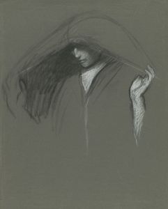 Study of draped head of ‘A Mary for Three Marys at The Tomb’