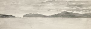 Water scene with landscape
