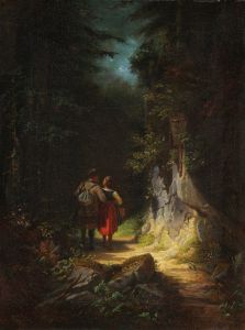 Jäger mit Mädchen