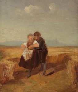 Bub und Mädchen im Kornfeld