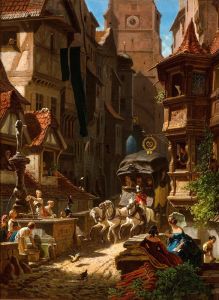 The arrival of the stagecoach