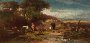 Landschaft mit Kühen