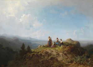 Dirndln auf der Alm
