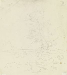 Landscape with two trees