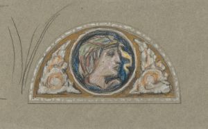 Study for Lunette with Female Head