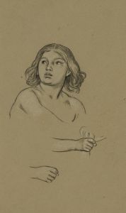 Boy with long hair facing slightly left