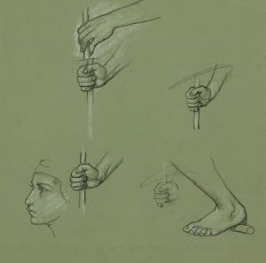 Study drawings for the figure of Agriculture