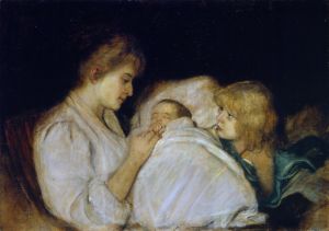 Magdalena von Lenbach mit Töchtern Erika und Marion