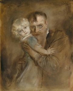 Selbstportrait mit Tochter Marion