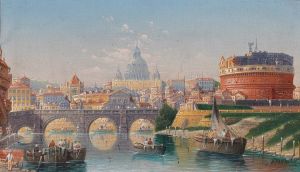 Rome, View Of The Castel Sant’angelo