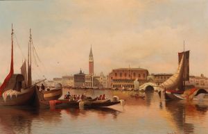 Venetian Scene With View Of St Mark’s Square