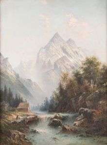 Wild stream in the mountains