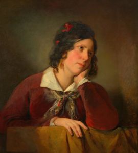 Antonie Amerling mit aufgestütztem Kopf