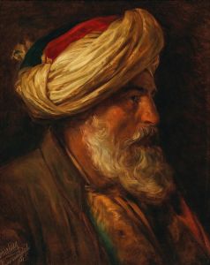 Portrait of an Oriental Man in Profile