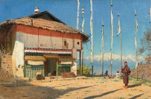 Buddhist Temple in Darjiling. Sikkim.