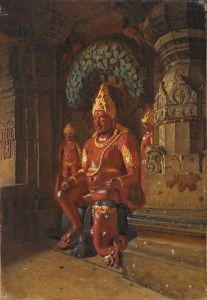 Statue of Vishnu at the Temple of Indra at Ellora