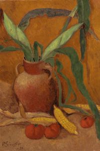 Nature Morte Avec Maïs Et Tomates