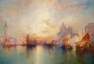 Venice; Grand Canal at Sunset