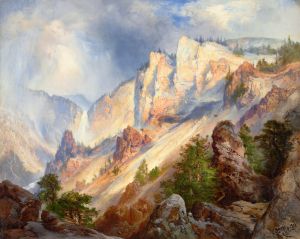 A Passing Shower in the Yellowstone Cañon