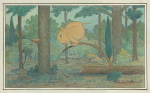 A ‘Wiggle Much’ Creature Looking at a Bird’s Nest