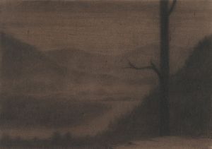 A Misty River Landscape
