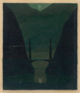 A Bridge in a Mountainous Landscape