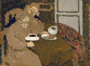 Two Women Drinking Coffee