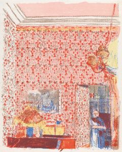 Interieur aux tentures roses I