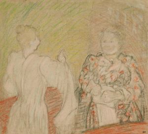 Madame Vuillard Conversant Avec Une Jeune Fille