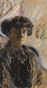 Madame Hessel en robe noir