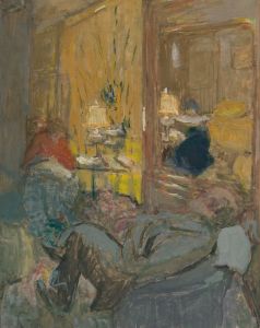 Intérieur aux trois personnages