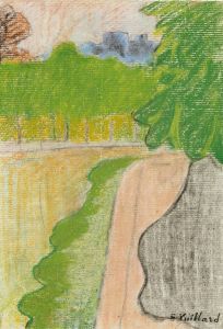 Paysage de rue avec arbres