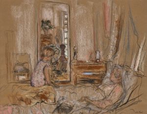 Lulu au chevet de Madame Hessel, au château des Clayes