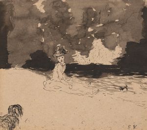 Élégante au bord d’un lac