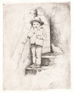 The boy on the stairs
