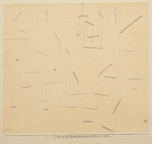 Zeichnung zum Wandbild aus dem Tempel der Sehnsucht dorthin