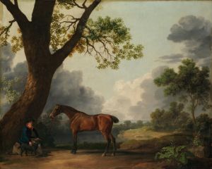 The Third Duke of Dorset’s Hunter with a Groom and a Dog