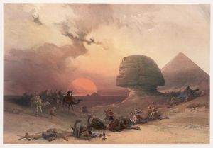 Approach of the simoom. Desert of Gizeh.