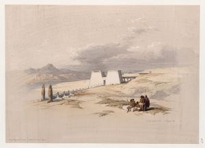 Approach to the Temple of Wady Sabua [Wadi al-Sabua], Nubia.