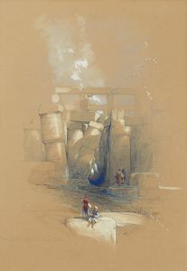 Part of the hall of columns at Karnak, Thebes, Egypt