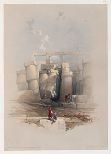 Part of the hall of columns at Karnak, Thebes.