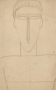 Tête et buste d’homme de face