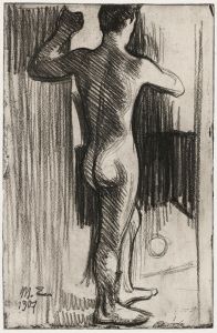 Nude Male Model from the Back
