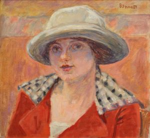 Jeune Femme au chapeau blanc ou Étude de tête