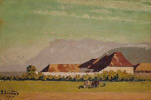 Ferme dans un paysage du Dauphiné