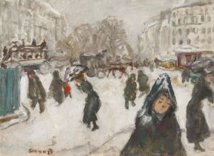 Rue sous la neige