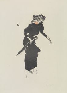 Frau mit Regenschirm