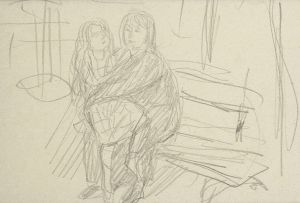 Femme et enfant sur un banc